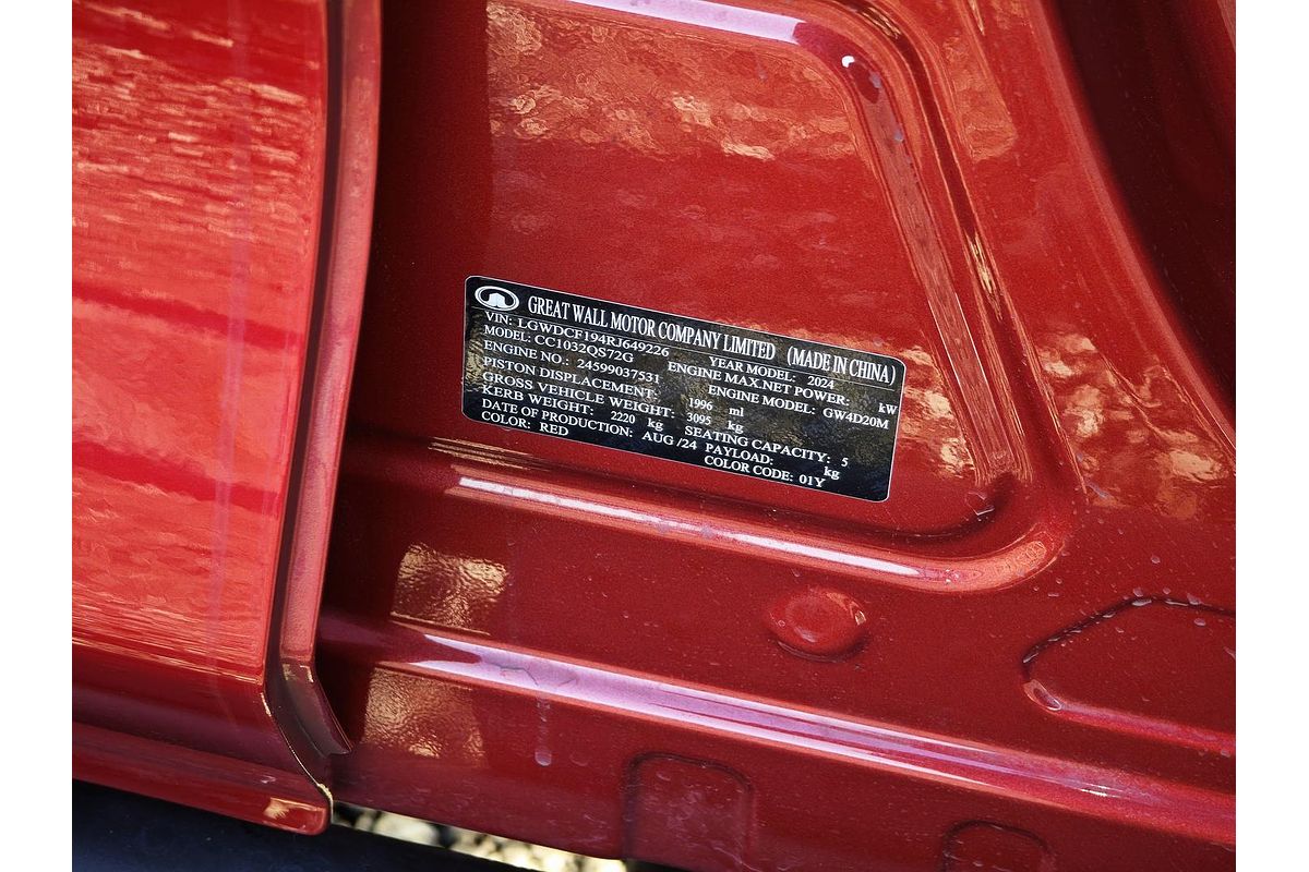 2024 GWM Ute Cannon XSR NPW 4X4