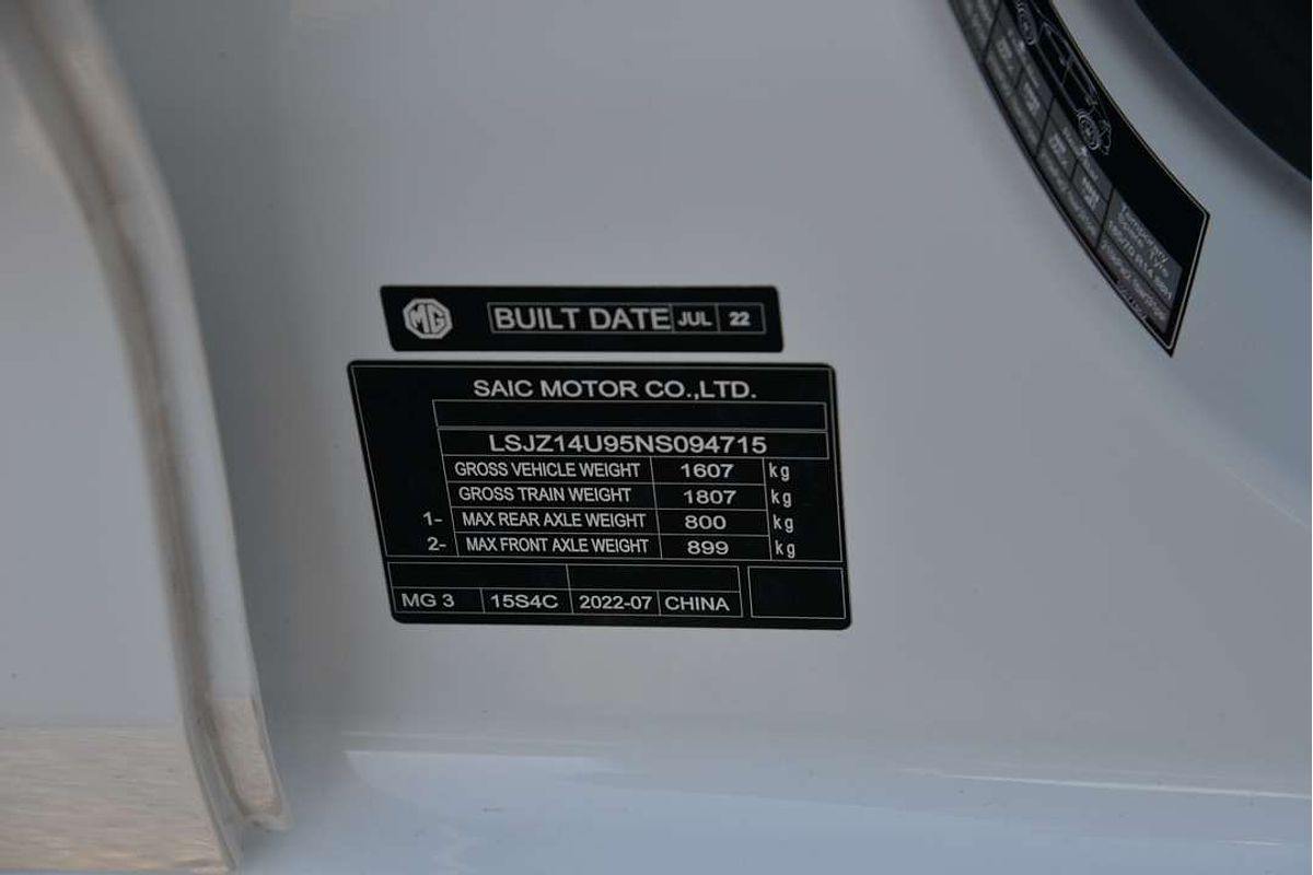 2022 MG MG3 Core
