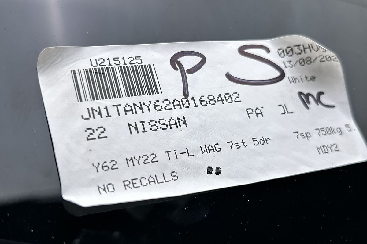 2022 Nissan Patrol Ti Y62