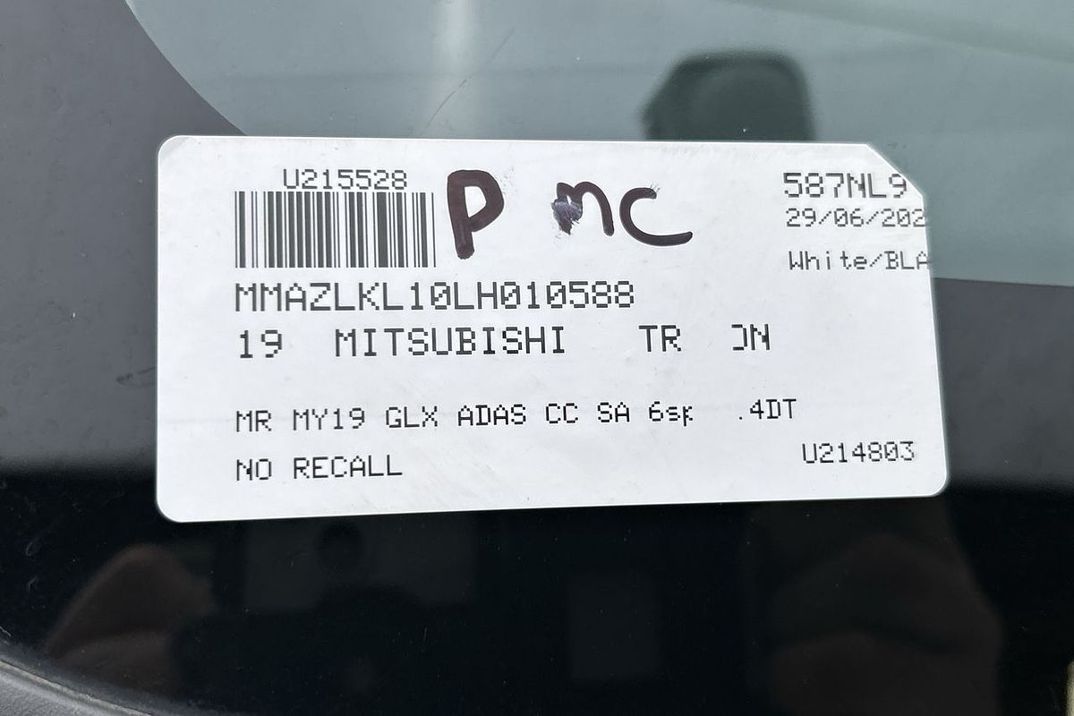 2019 Mitsubishi Triton GLX ADAS MR 4X4
