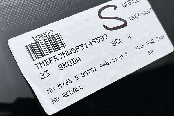 2023 SKODA Scala 85TSI Ambition NW