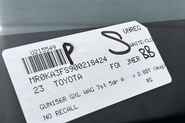2023 Toyota Fortuner GXL GUN156R
