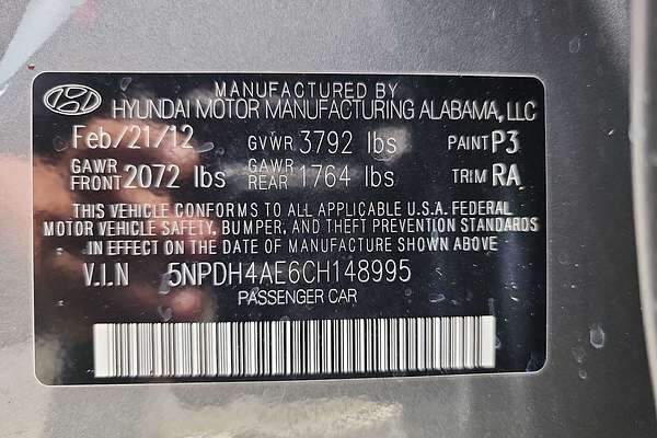 2012 Hyundai Elantra GLS