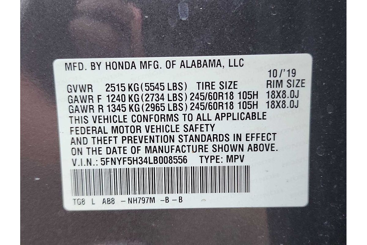 2020 Honda Pilot EX