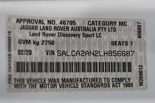2020 Land Rover Discovery Sport D150 S L550