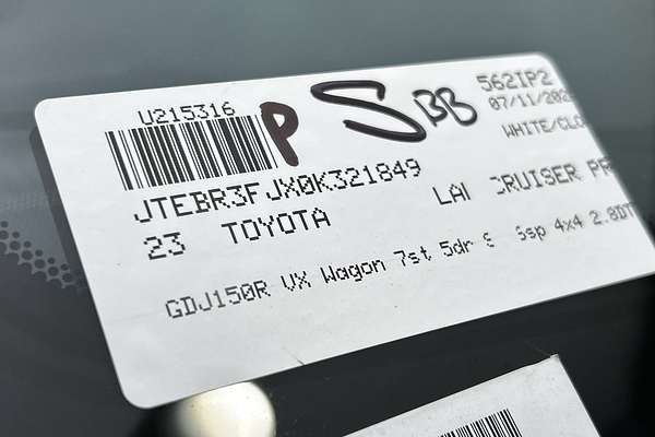 2023 Toyota Landcruiser Prado VX GDJ150R