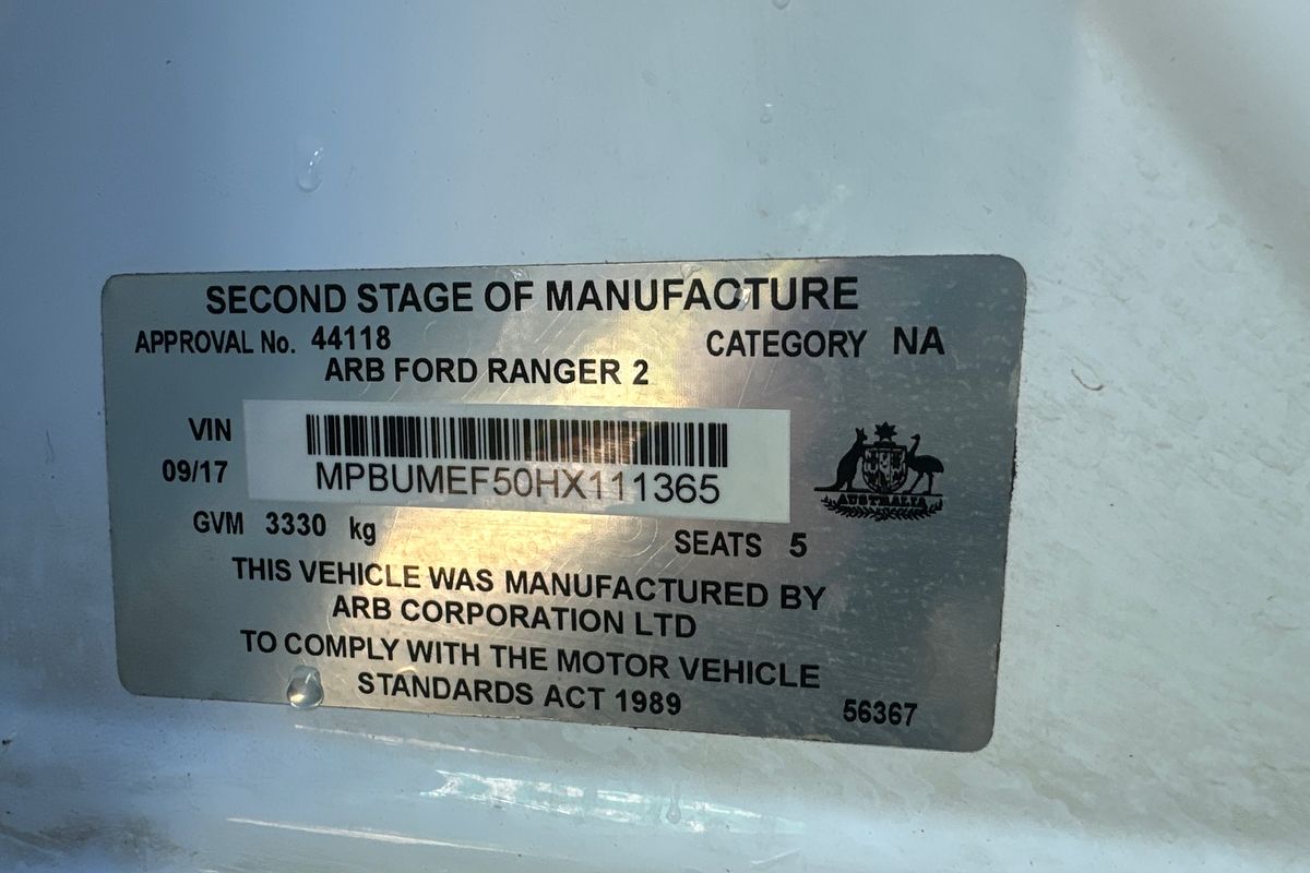 2017 Ford Ranger XL PX MkII 4X4 3.2L