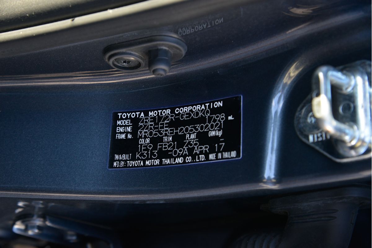 2017 Toyota Corolla Ascent ZRE172R