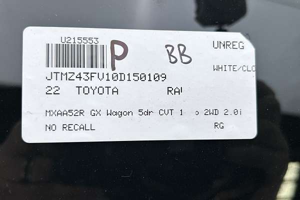 2022 Toyota RAV4 GX MXAA52R
