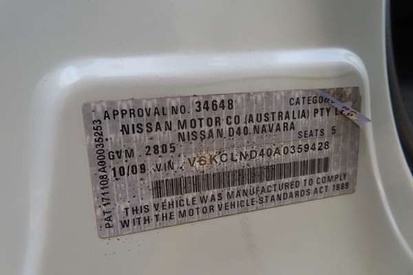 2009 Nissan Navara ST-X D40 4X4