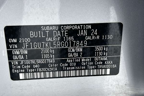 2024 Subaru Crosstrek 2.0L G6X