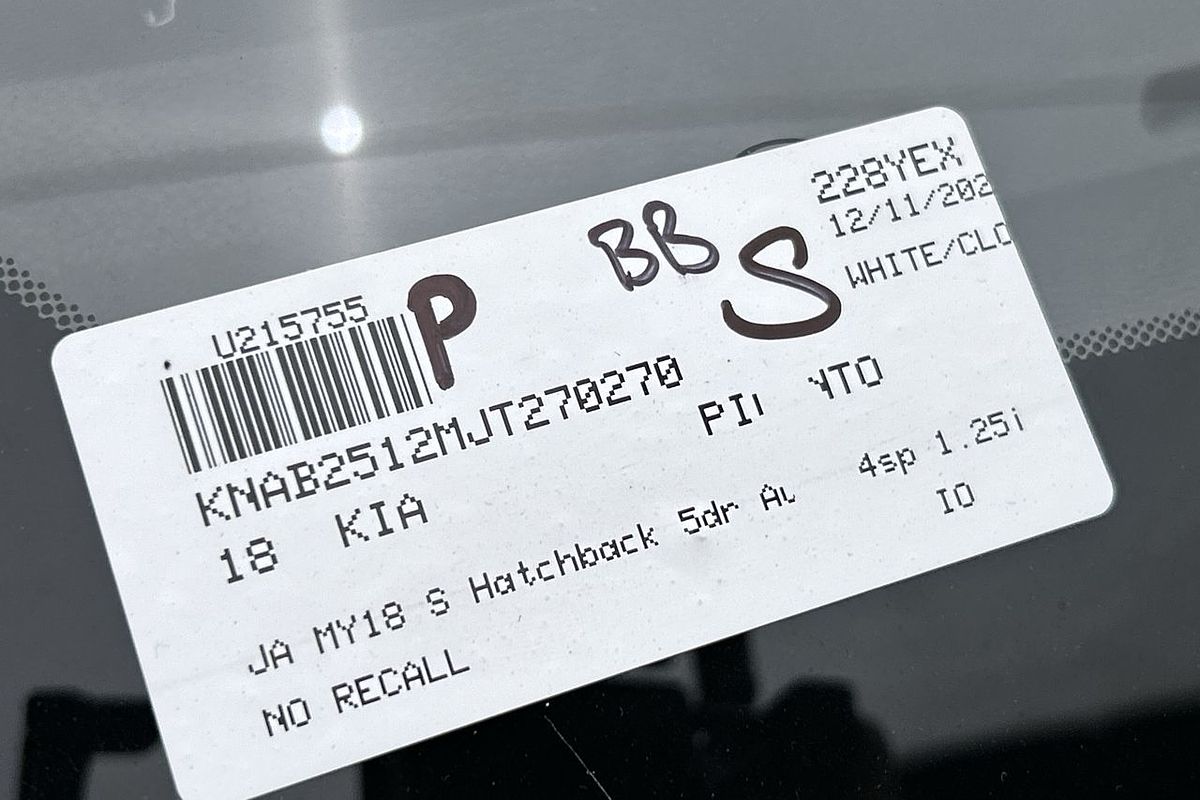 2018 Kia Picanto S JA