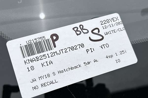 2018 Kia Picanto S JA