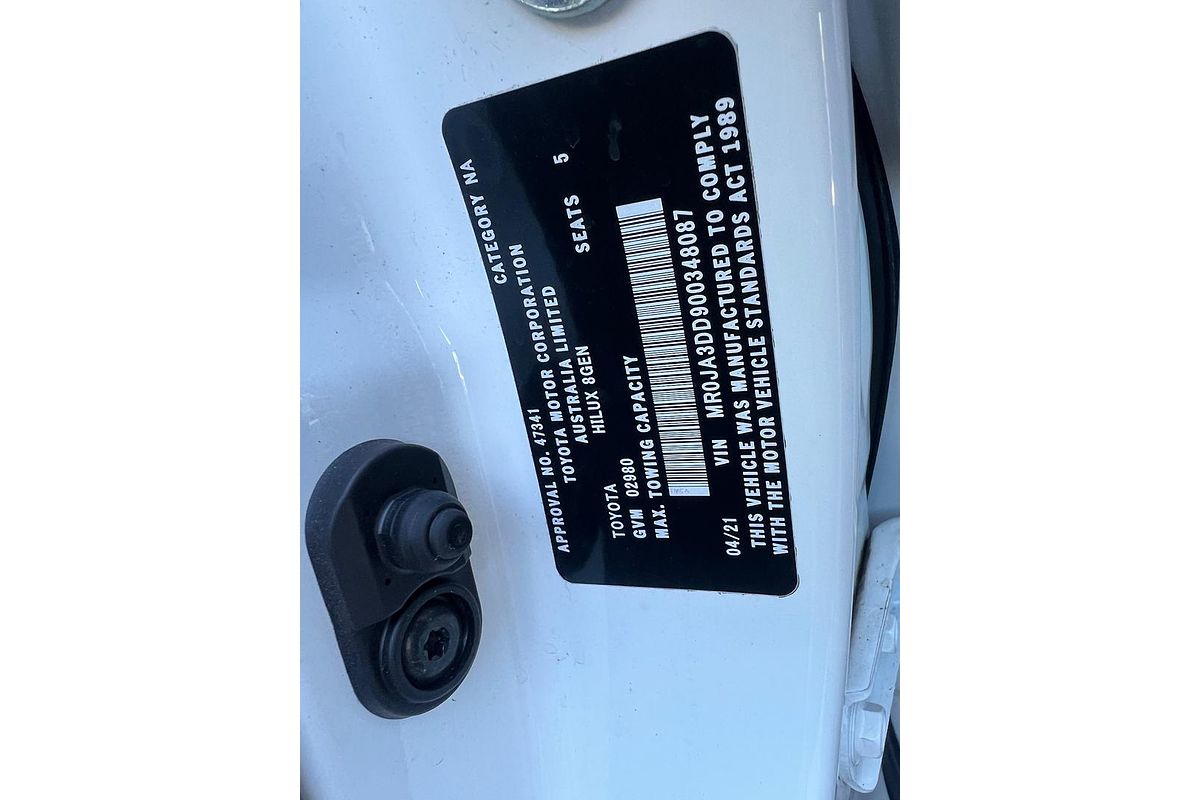 2021 Toyota Hilux SR Hi-Rider GUN136R Rear Wheel Drive