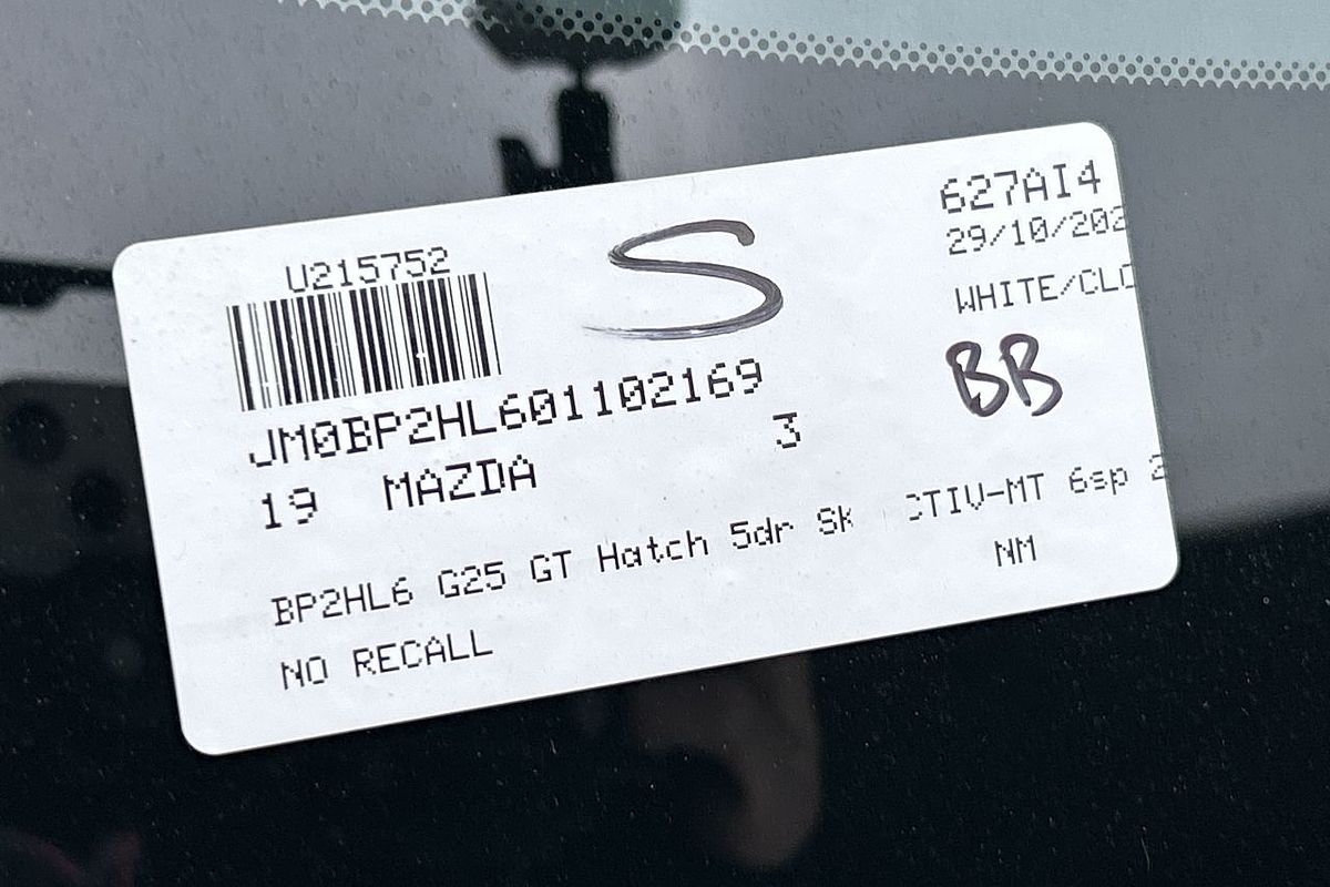 2019 Mazda 3 G25 GT BP Series