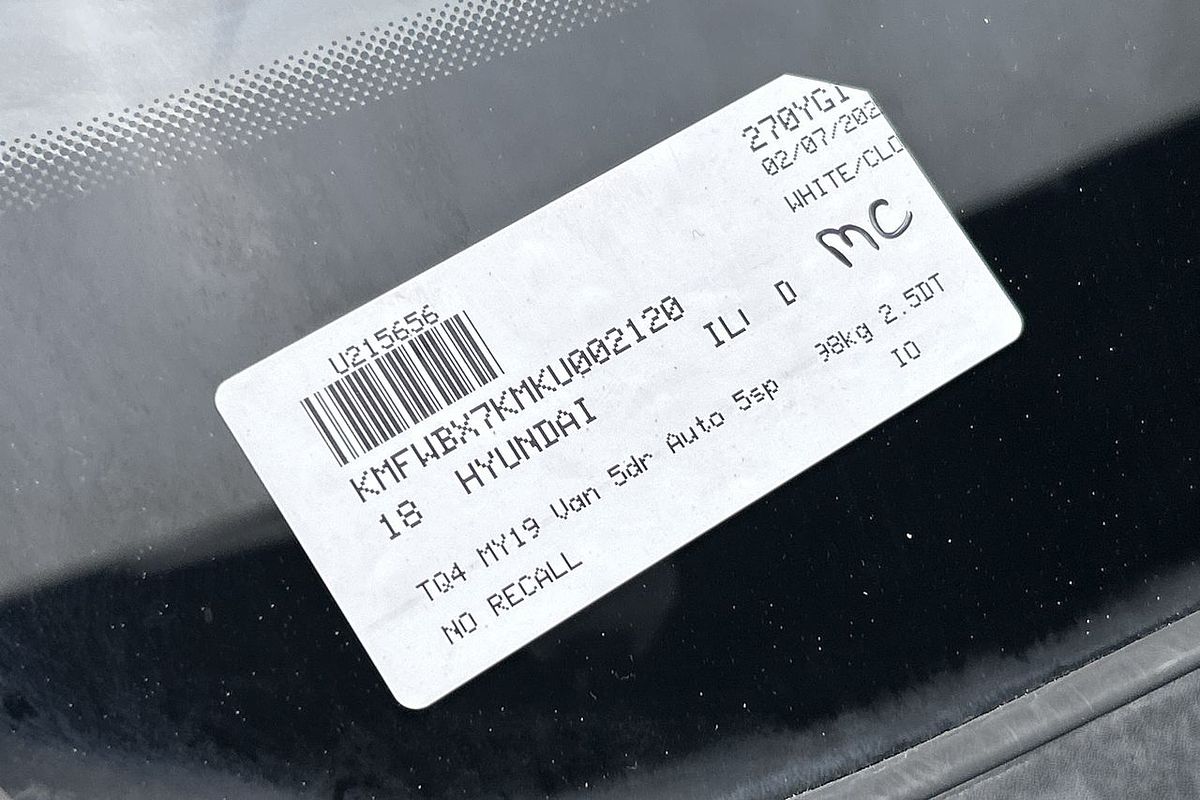2018 Hyundai iLoad TQ4