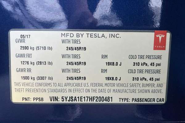2017 Tesla Model S 75