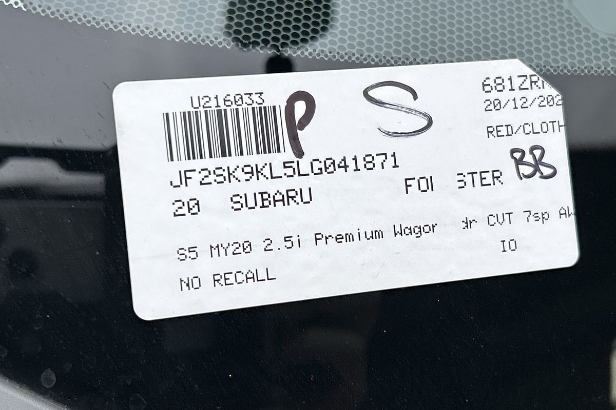 2020 Subaru Forester 2.5i Premium S5