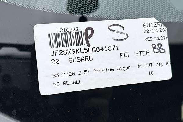 2020 Subaru Forester 2.5i Premium S5