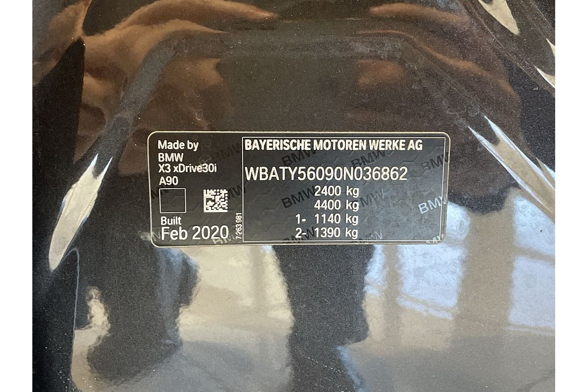 2020 BMW X3 xDrive30i M Sport G01