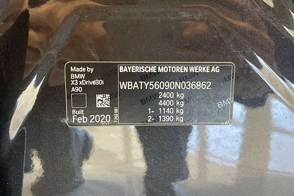 2020 BMW X3 xDrive30i M Sport G01