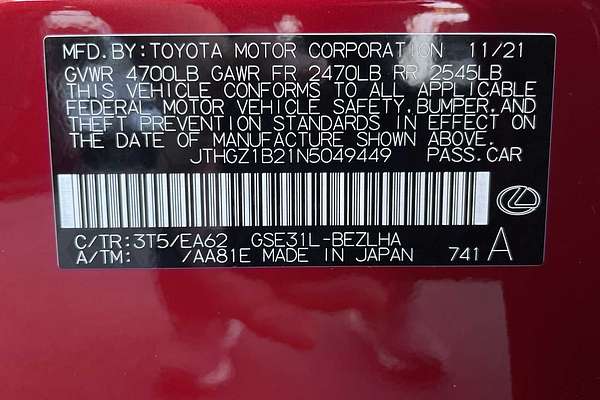 2022 Lexus IS F SPORT
