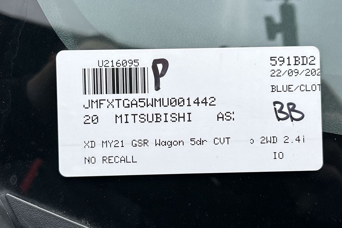 2020 Mitsubishi ASX GSR XD