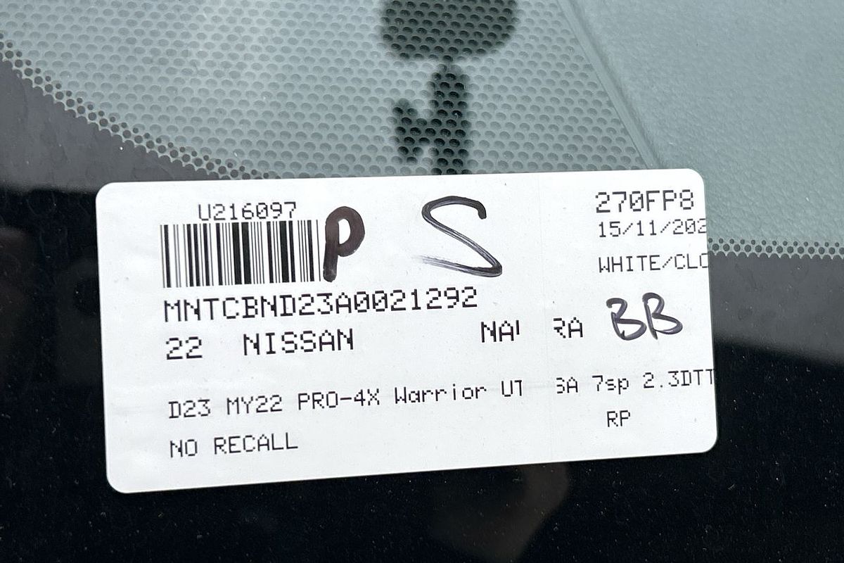 2022 Nissan Navara PRO-4X Warrior D23 4X4