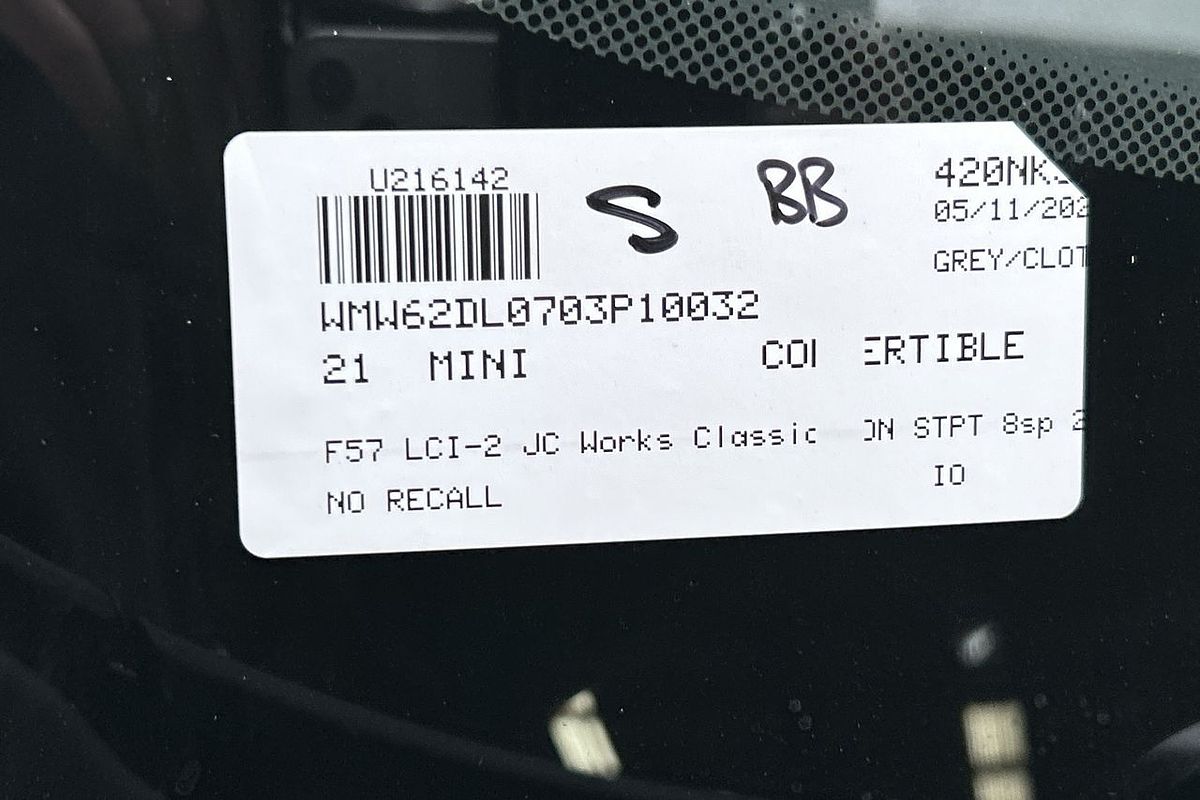 2021 MINI Convertible John Cooper Works Classic F57 LCI-2