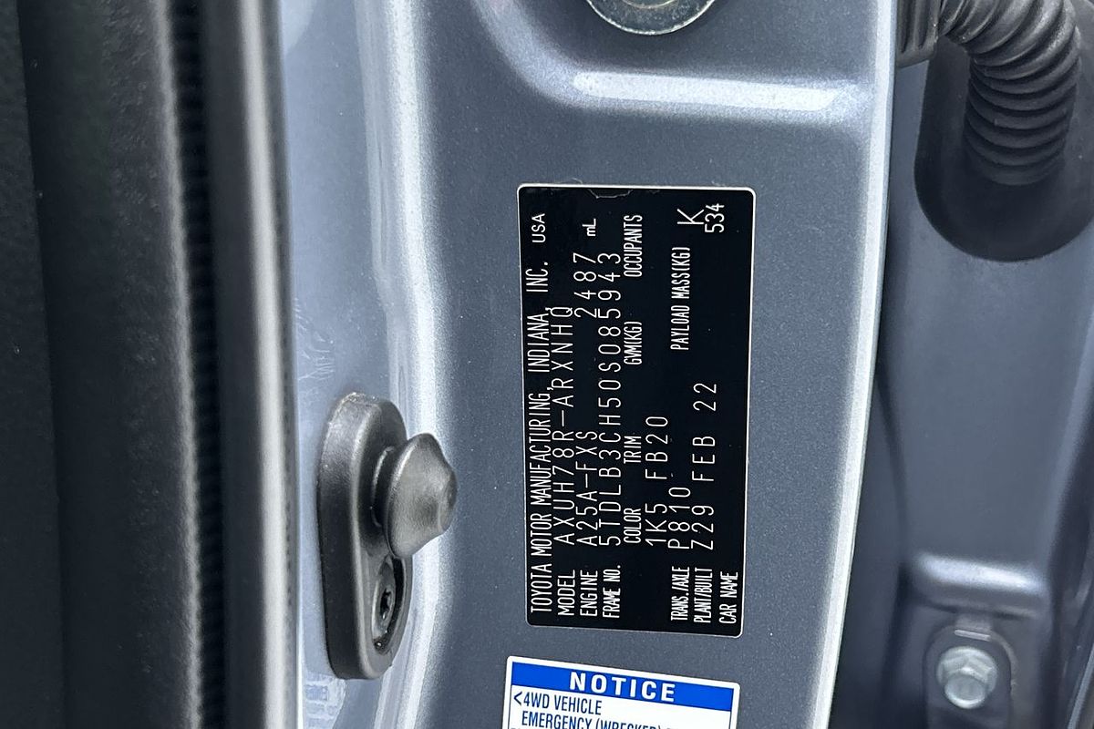 2022 Toyota Kluger GX AXUH78R