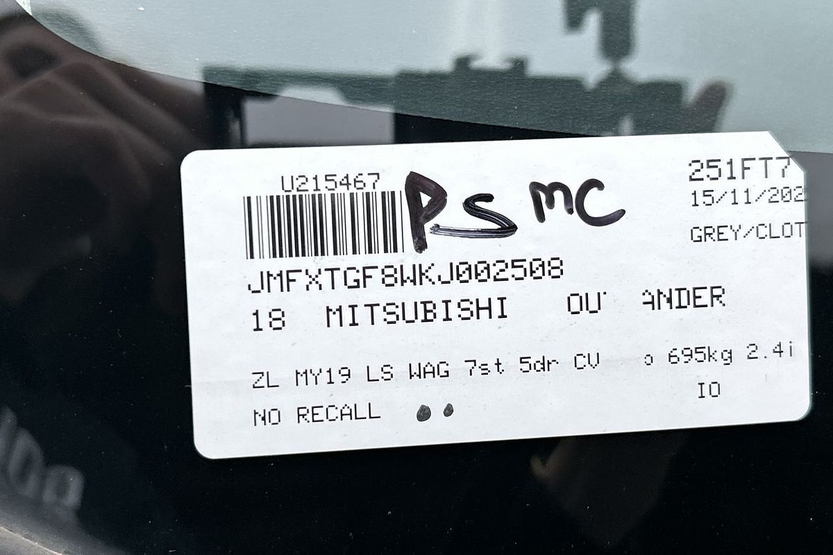 2018 Mitsubishi Outlander LS ZL