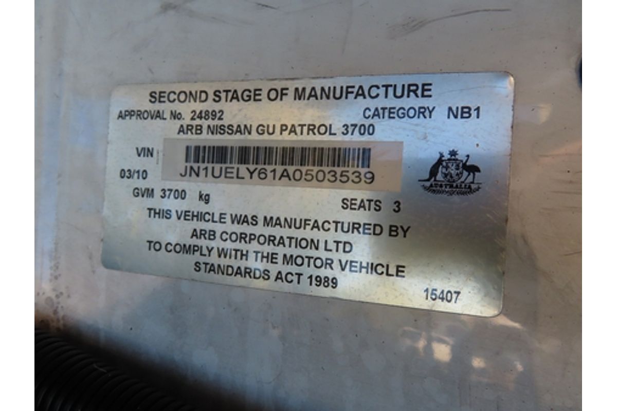 2010 Nissan Patrol DX GU 6 4X4