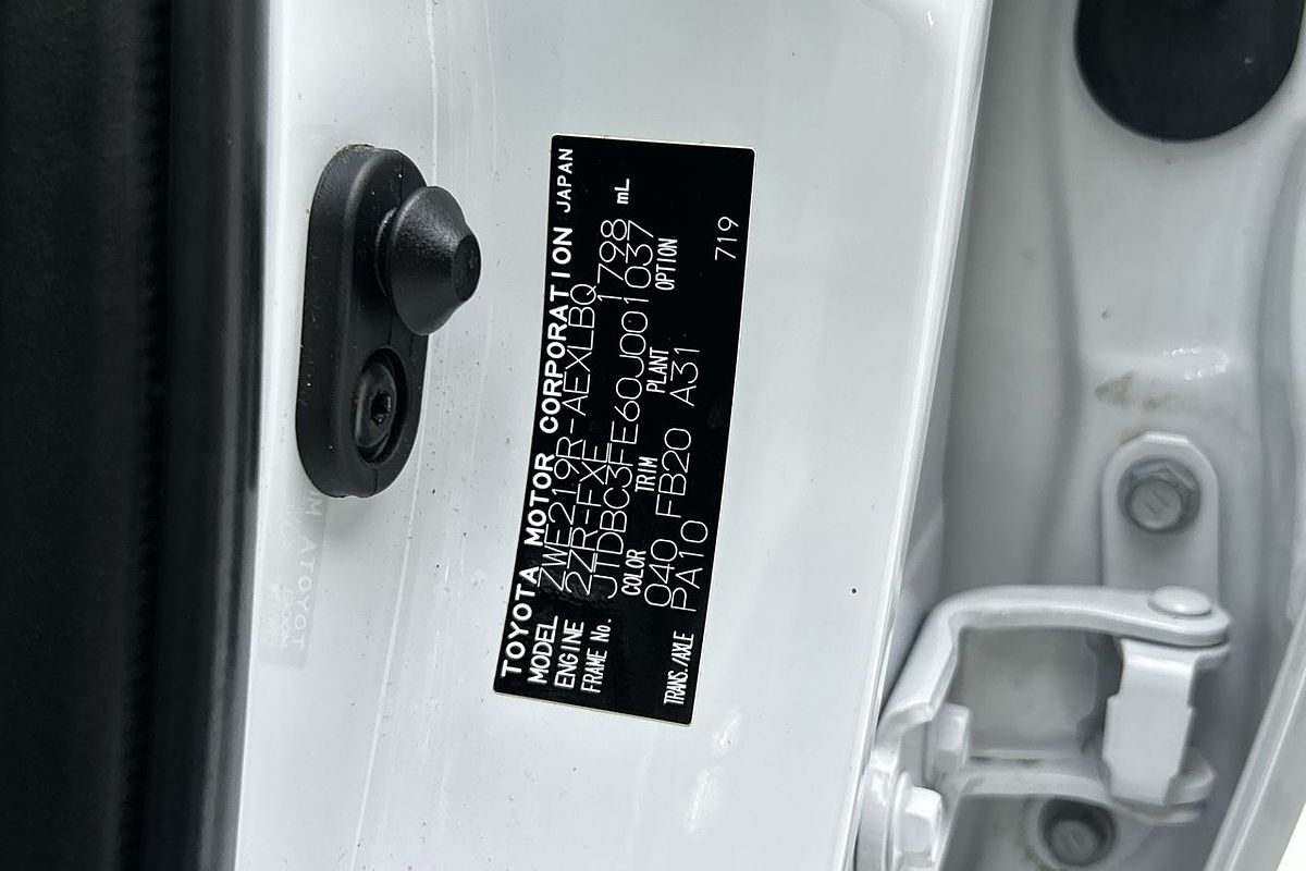2022 Toyota Corolla Ascent Sport Hybrid ZWE219R