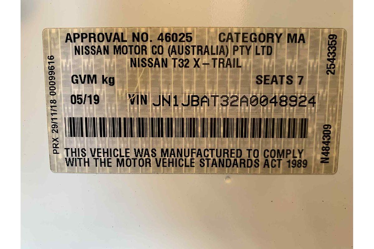 2019 Nissan X-TRAIL ST T32 Series II