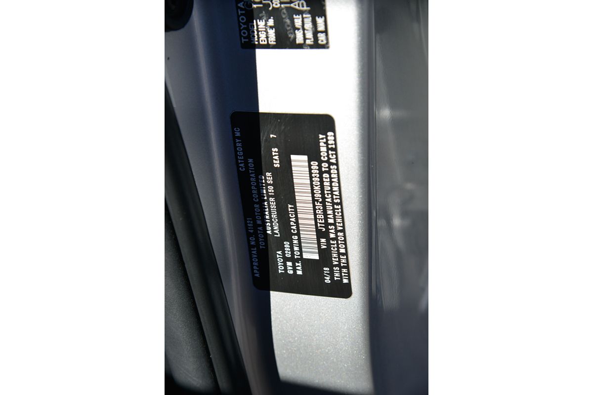 2018 Toyota Landcruiser Prado Kakadu GDJ150R