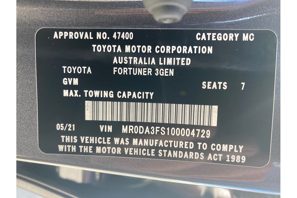 2021 Toyota Fortuner GX GUN156R