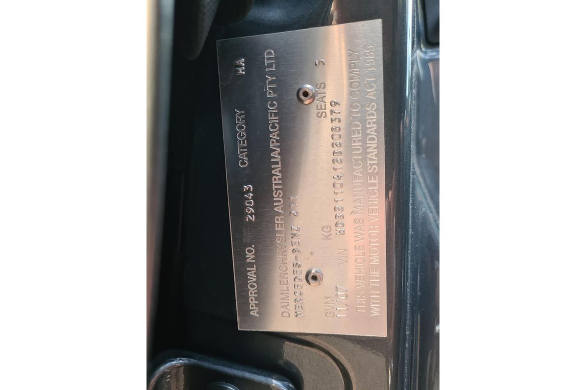 2007 Mercedes-Benz E-Class E200 Kompressor Elegance W211