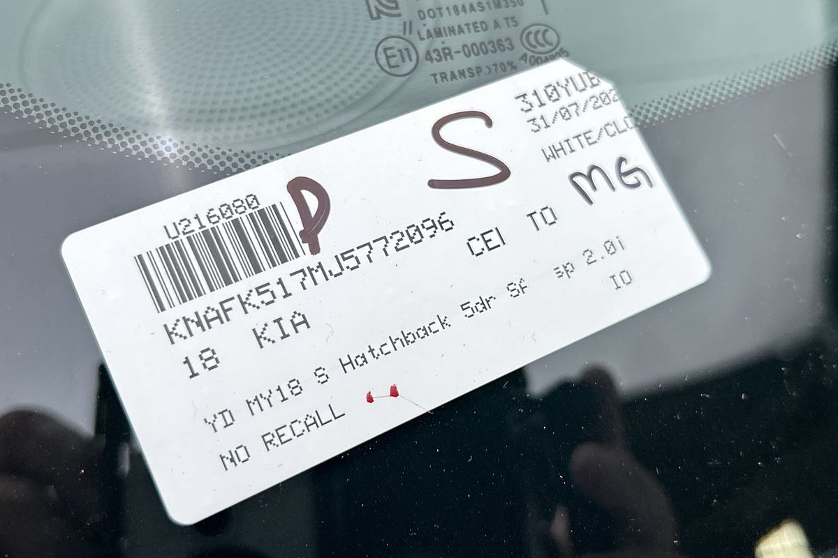 2018 Kia Cerato S YD