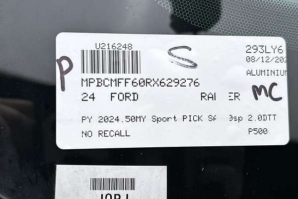 2024 Ford Ranger Sport 4X4 2.0L