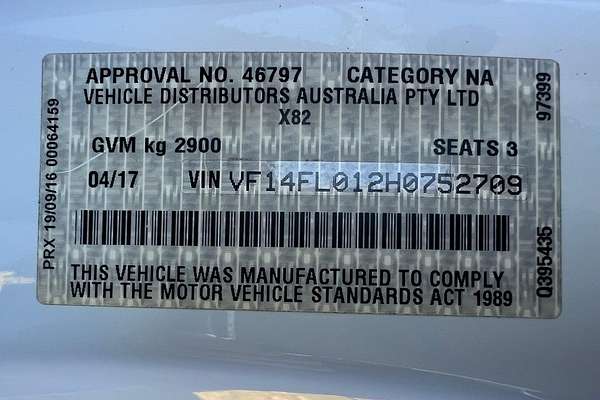 2017 Renault Trafic 85kW X82 SWB