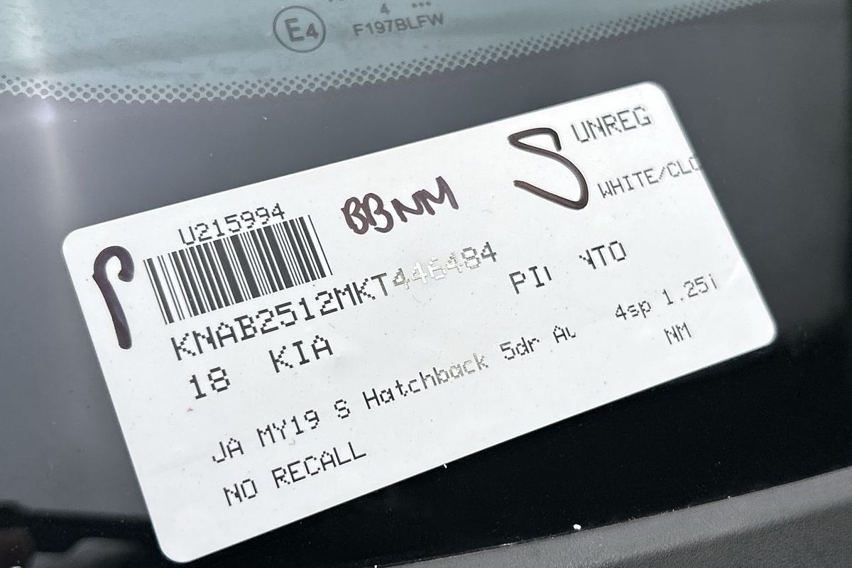 2018 Kia Picanto S JA