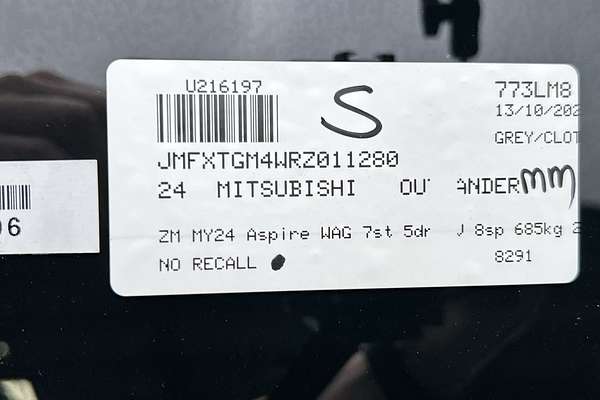 2024 Mitsubishi Outlander Aspire ZM