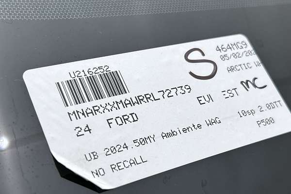 2024 Ford Everest Ambiente 2.0L