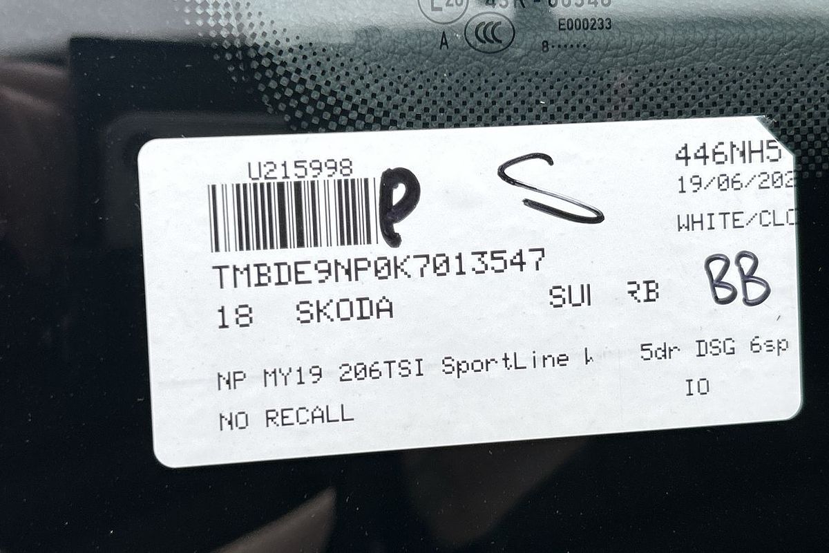 2018 SKODA Superb 206TSI SportLine NP
