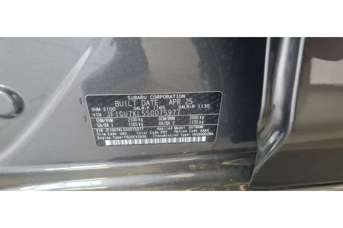 2025 Subaru Crosstrek 2.0L G6X