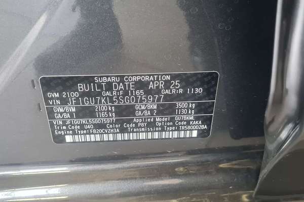 2025 Subaru Crosstrek 2.0L G6X