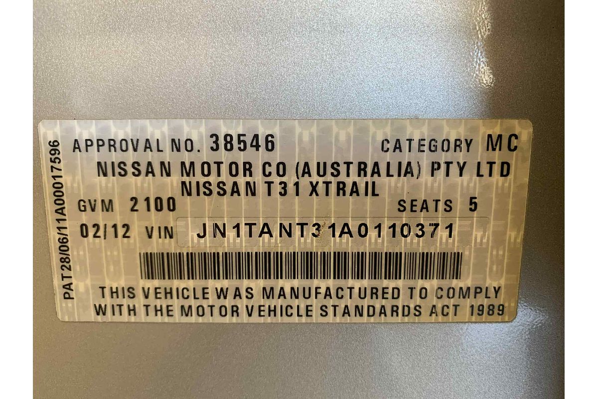 2011 Nissan X-TRAIL ST T31