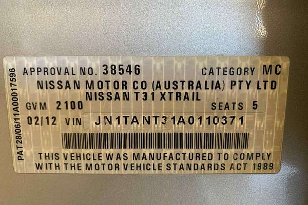 2011 Nissan X-TRAIL ST T31