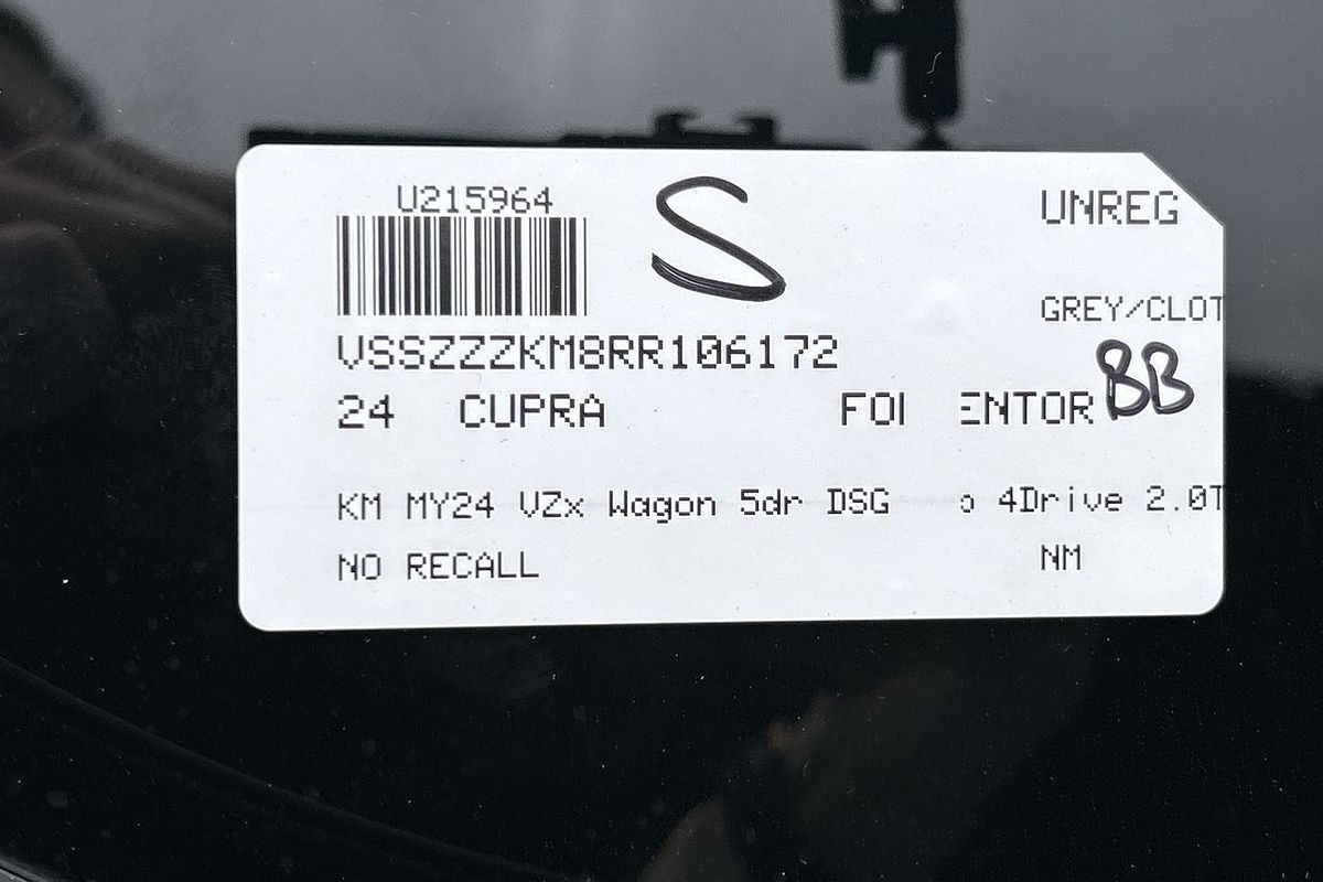 2024 CUPRA Formentor VZx KM