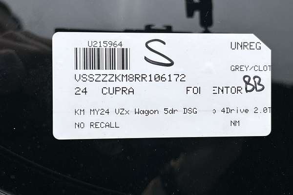 2024 CUPRA Formentor VZx KM